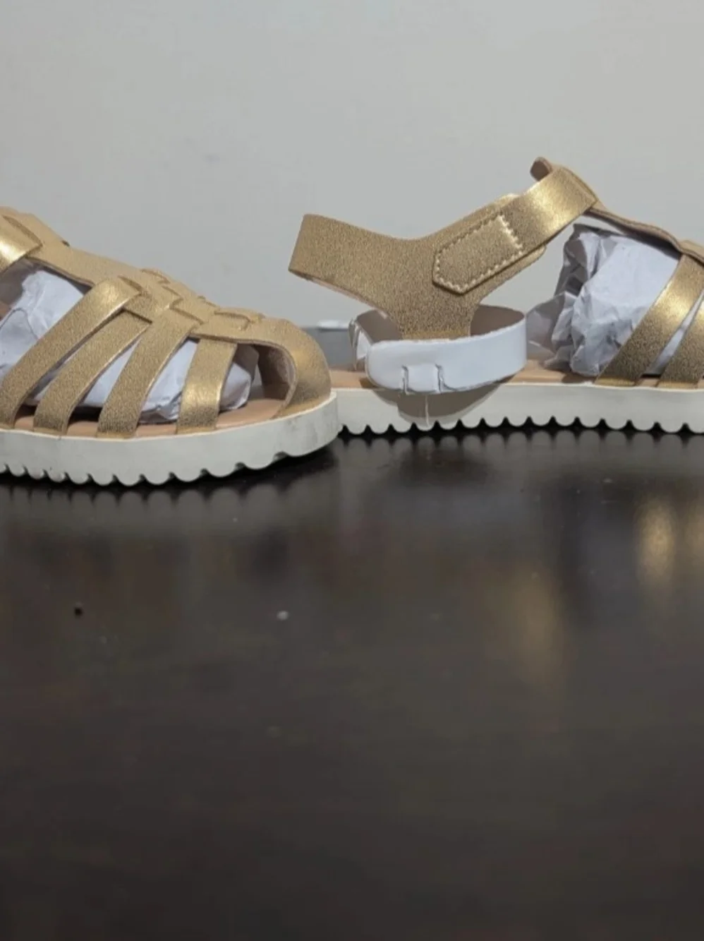 Happily Grey Kids Gold Fisherman Sandal
